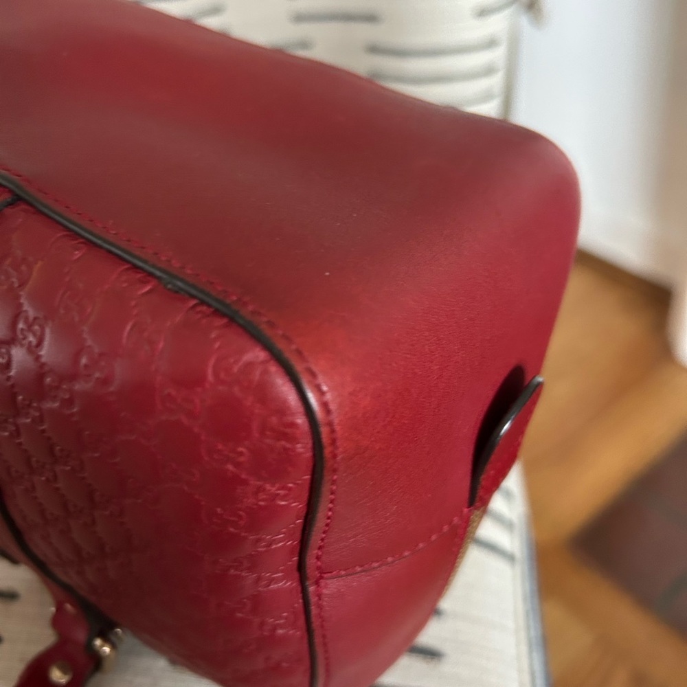 Red Microguccisima Boston Handbag - Picture 6 of 11
